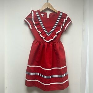 Bonnie Jean Red Sailor Girls Dress Size 8